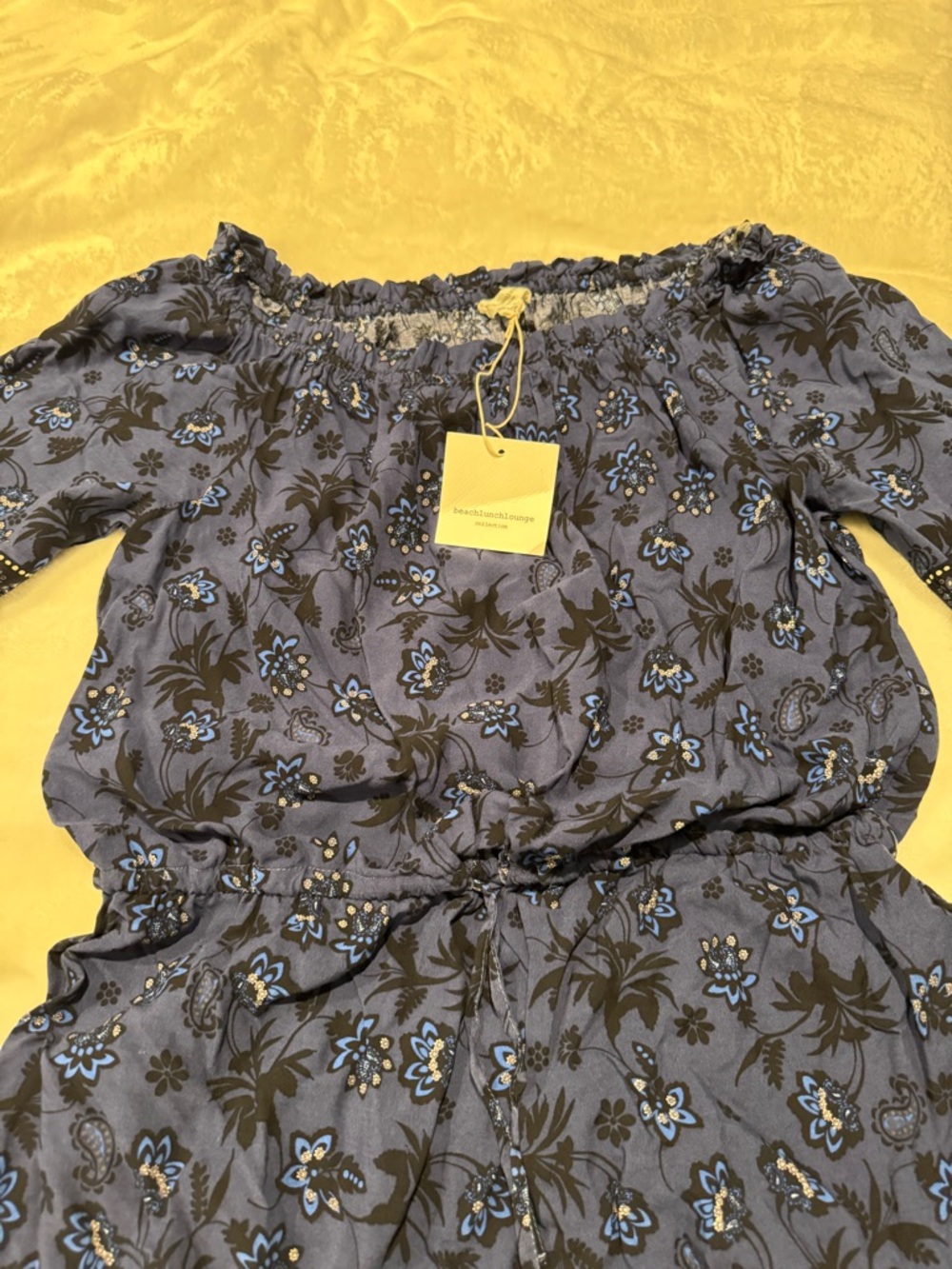 beachlunchlounge Navy Blue Floral Maxi Dress - Picture 7 of 7